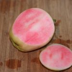 This amazing apple was not much to look at but when I cut it open...PINK!