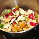 Cooking the apples to make one delicious sauce