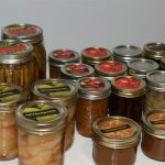 This is a small sampling of the jars I now have stored. I only put out a few of each for the photo.