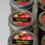 Mango Chutney - not from my garden but the lovely mangoes at the market begged for this