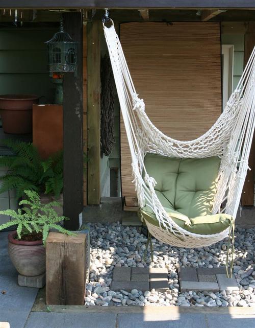 The Zen Garden under the deck provides an great view of the back garden.