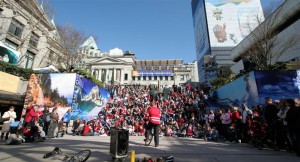 Busker at Robson Square