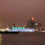 Vancouver Skyline with Olympic Rings GOLD! (Large)