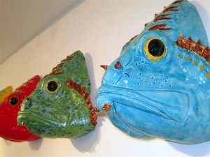 Wonderful Pottery for your wall. I want the green one!