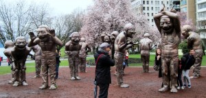 A-MAZE-ING Laughter by Yue Minjun in English Bay