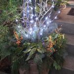 DIY Holiday Planter with LED branch lights
