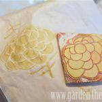Hand cut Linoleum Block for Printing stamping Tea Towels