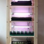 Ikea GORM Seed Starting Shelf with grow Lights on (Medium)