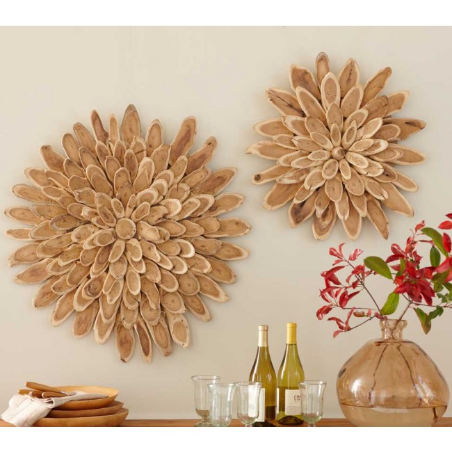 Vivaterra Wood Slice Starburst Wall Art