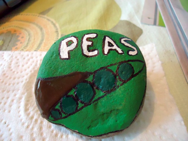 Painted Stone Vegetable Markers Step (4)