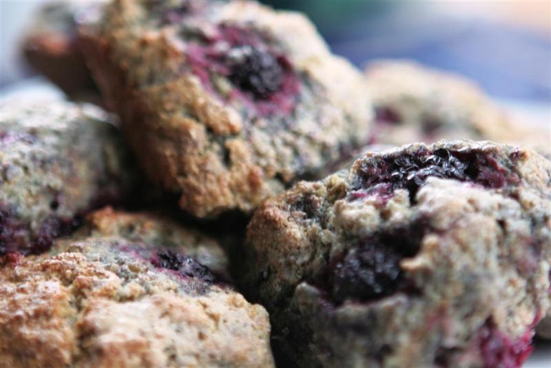 Blackberry Spelt Scones