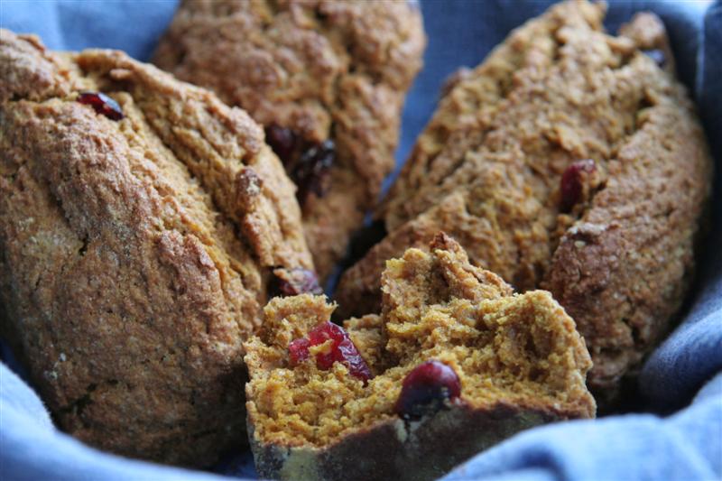 Cranberry Walnut Pumpkin Scones