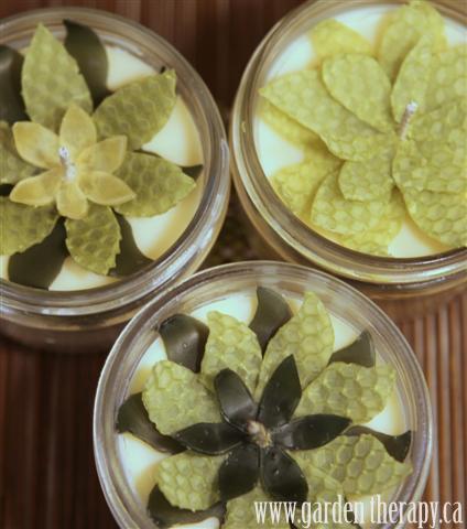 Lotus Flower Beeswax  Soy Mason Jar Candles