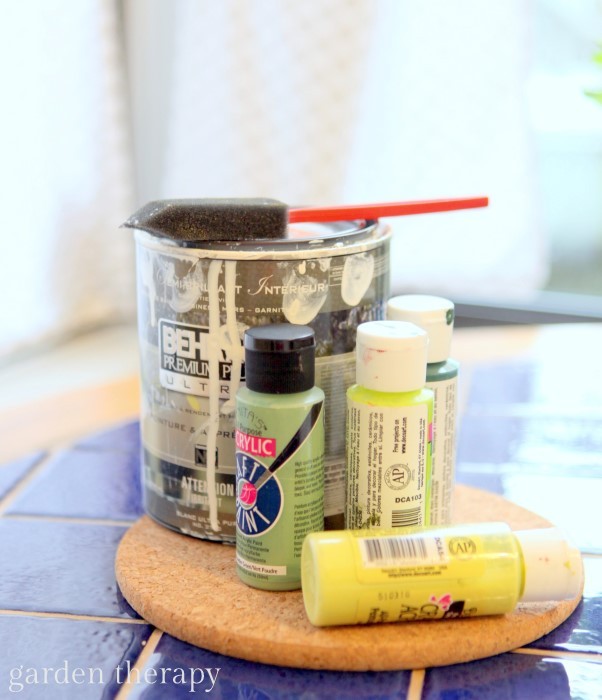 Materials to paint mason jar vases