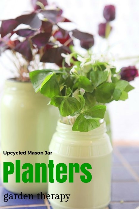 Upcycled Mason Jar Planters hack that keeps them shiny on the outside