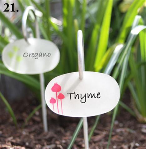 Modern reusable plant tags labels