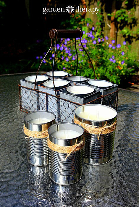 DIY Tutorial on How to Make Citronella Candles for the garden