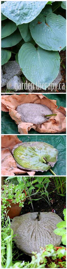 How to Make a Large Leaf Imprint Garden Stepping Stone