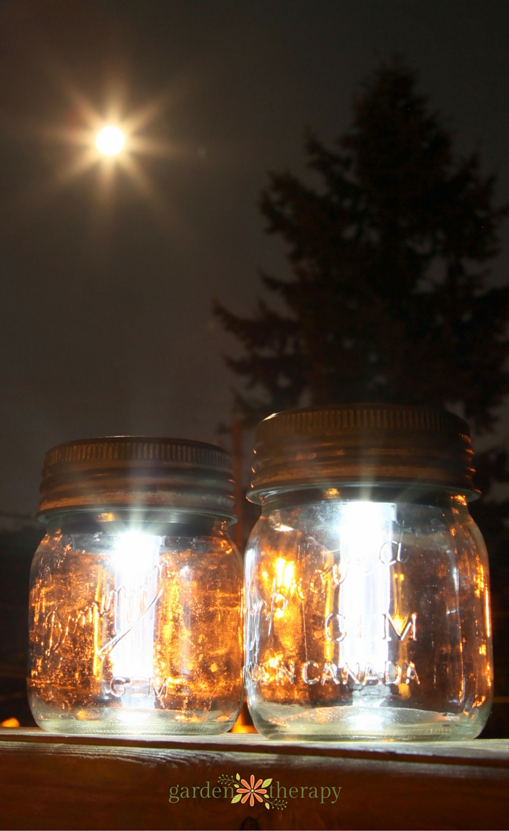 Make Mason Jar Solar Lanterns from vintage mason jars and solar lights - this has full step-by-step instructions