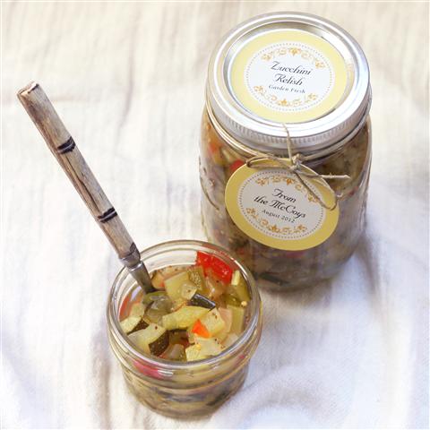 Zucchini Relish canning labels