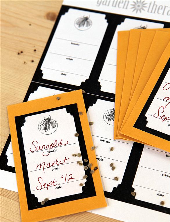 Tomato Seed Envelopes and Free Printable Label - Garden Therapy