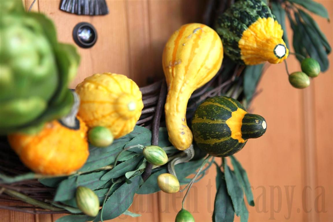 Making a fall wreath