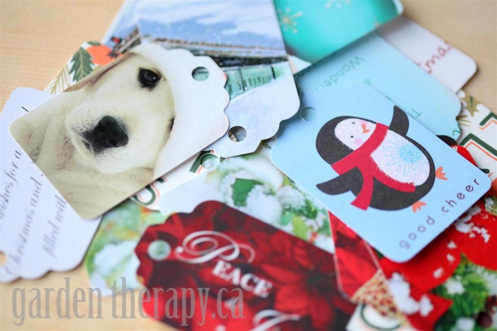 Recycling Cards into Gift Tags Garden Therapy