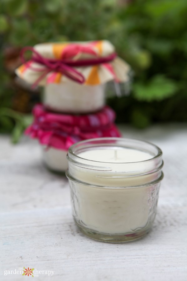 mini candle in a jar