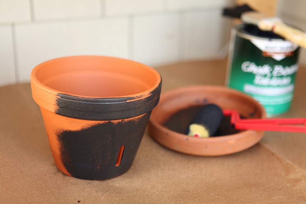 DIY Chalk Board Pots