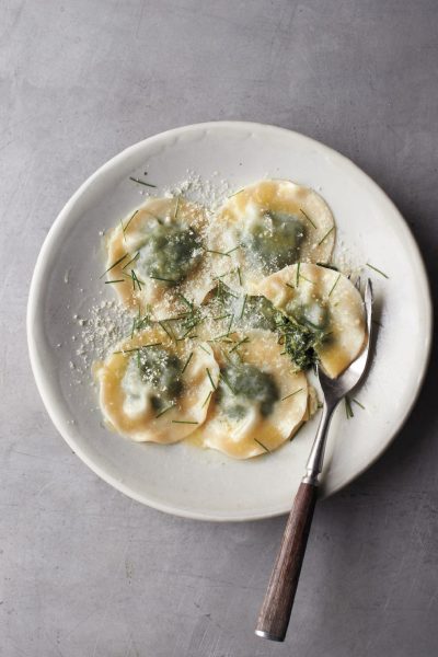 wild herb ravioli