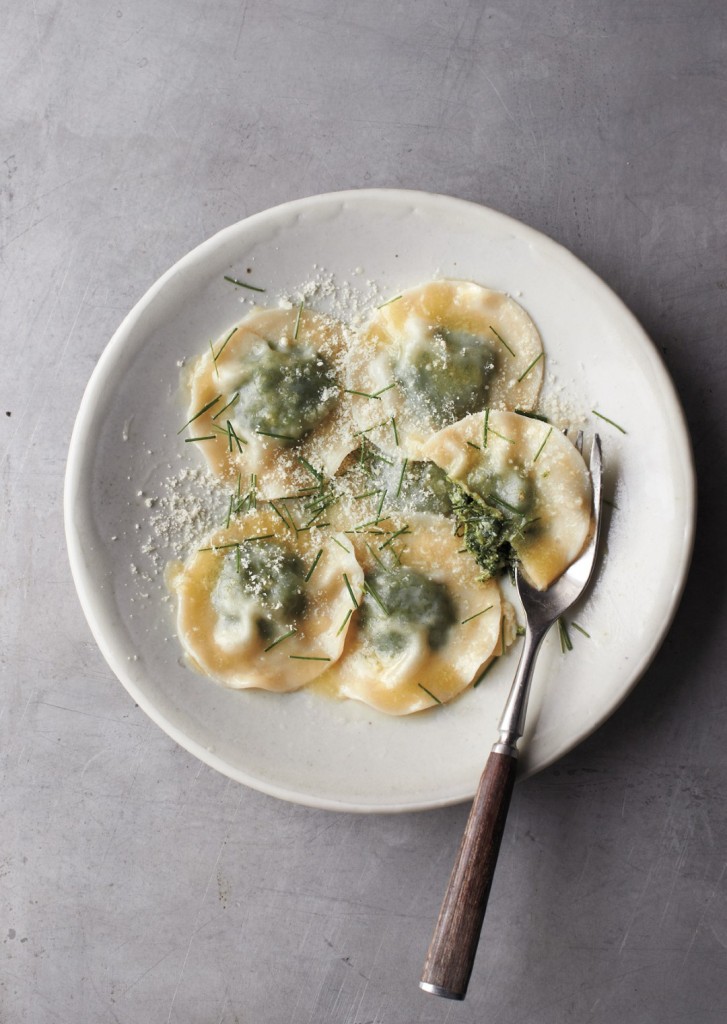 wild herb ravioli