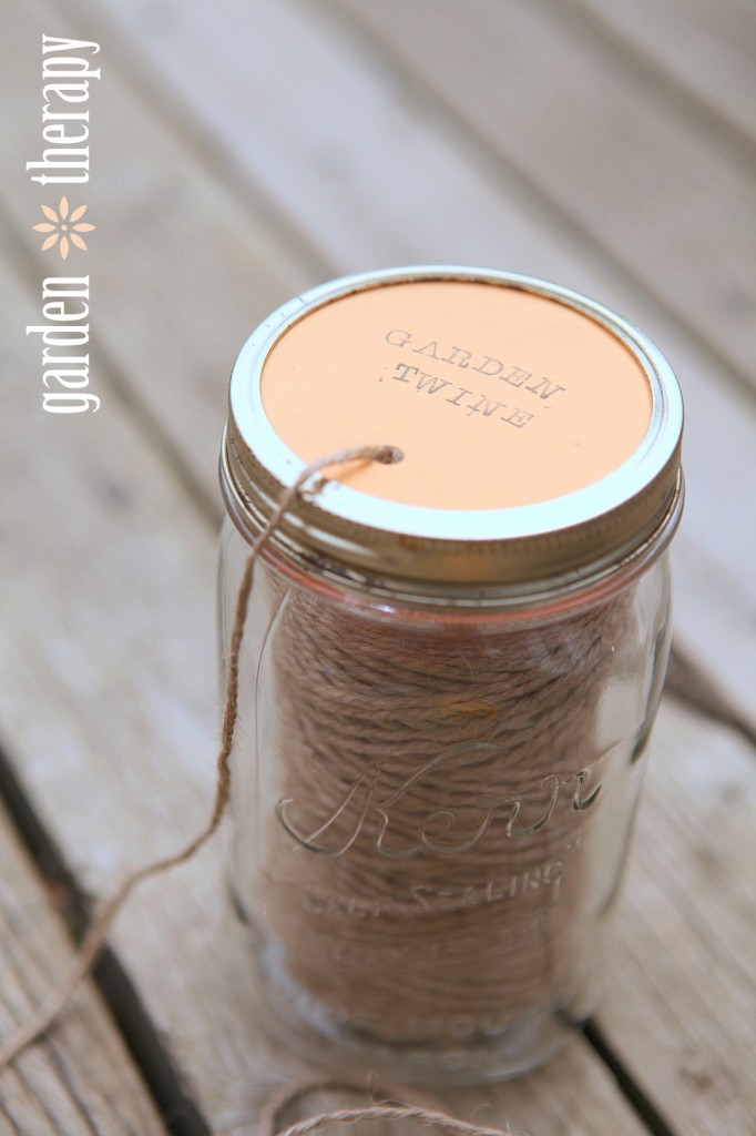 How to Make a Mason Jar Garden Twine Dispenser