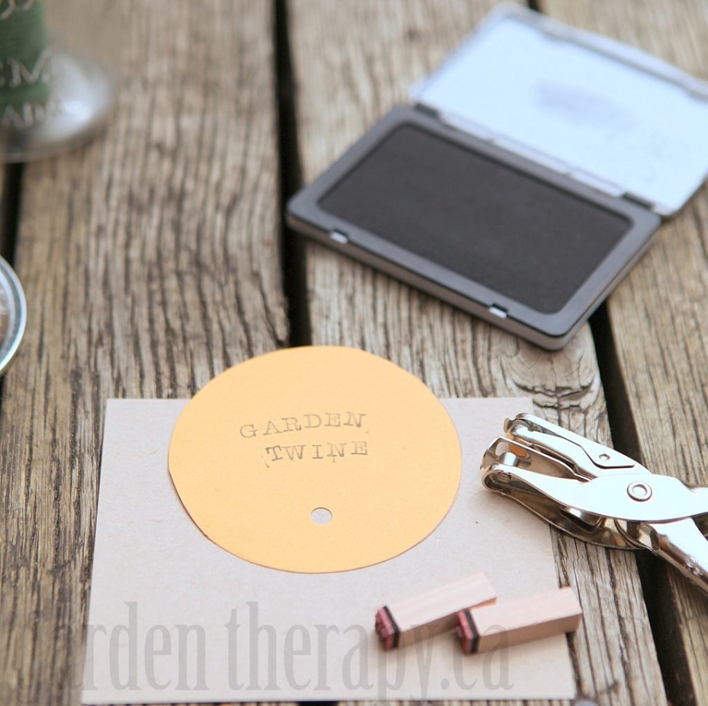 Stamping Mason Jar Lid to customize label