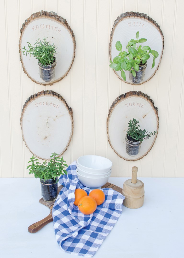 Make a woodland herb garden with upcycled materials