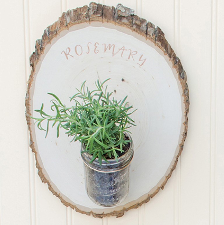 Woodland Herb Garden DIY Project from Mason Jar Crafts Rosemary 