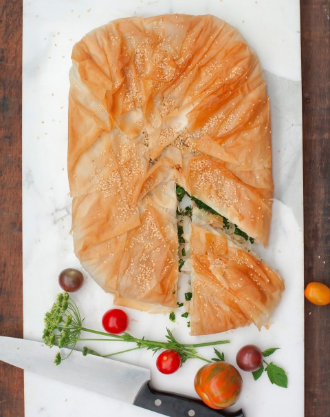 Fennel, Chard and Goat Cheese Pie