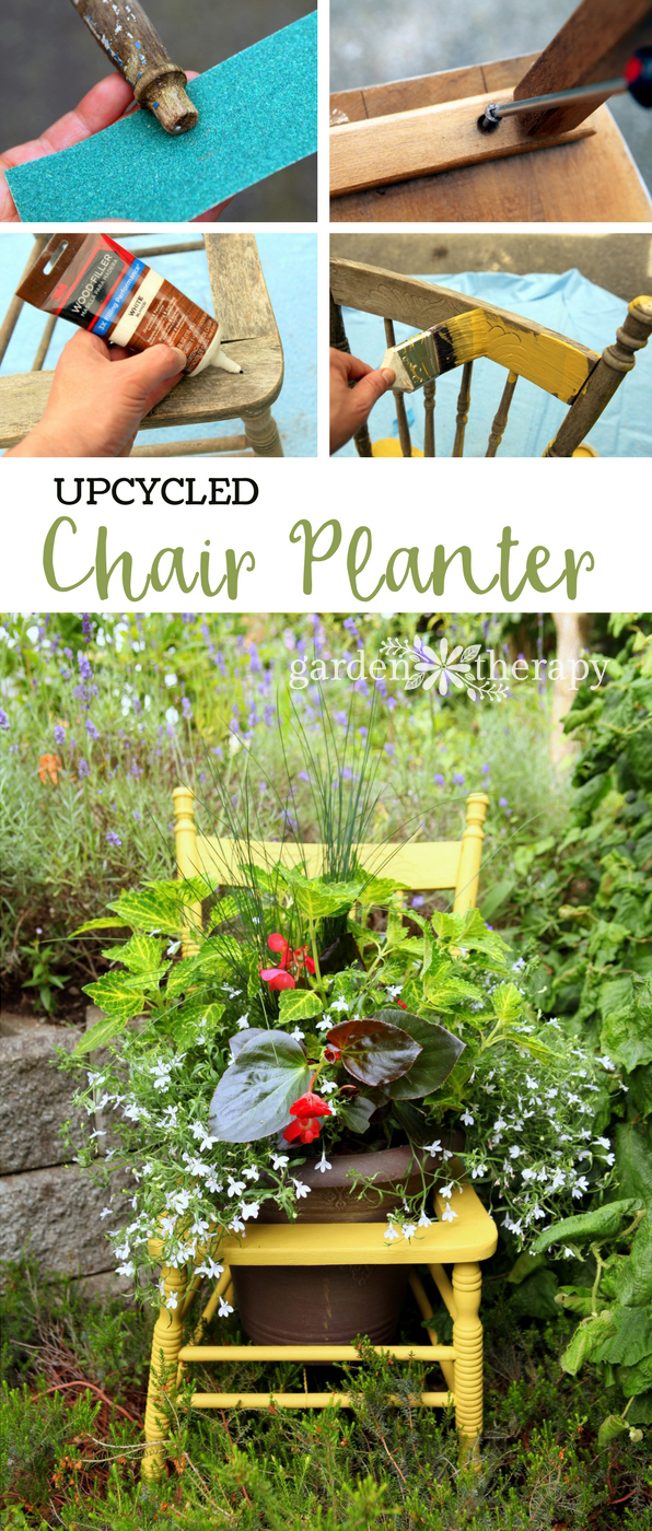 How to Upcycle a Chair into a Planter