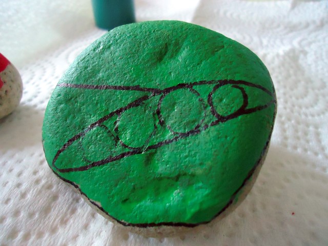 Painted Stone Vegetable Markers Step (1)