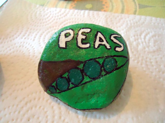 Painted Stone Vegetable Markers Step (5)