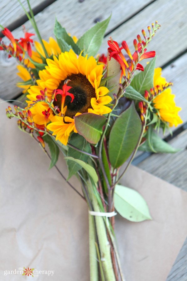 fresh flowers from the garden