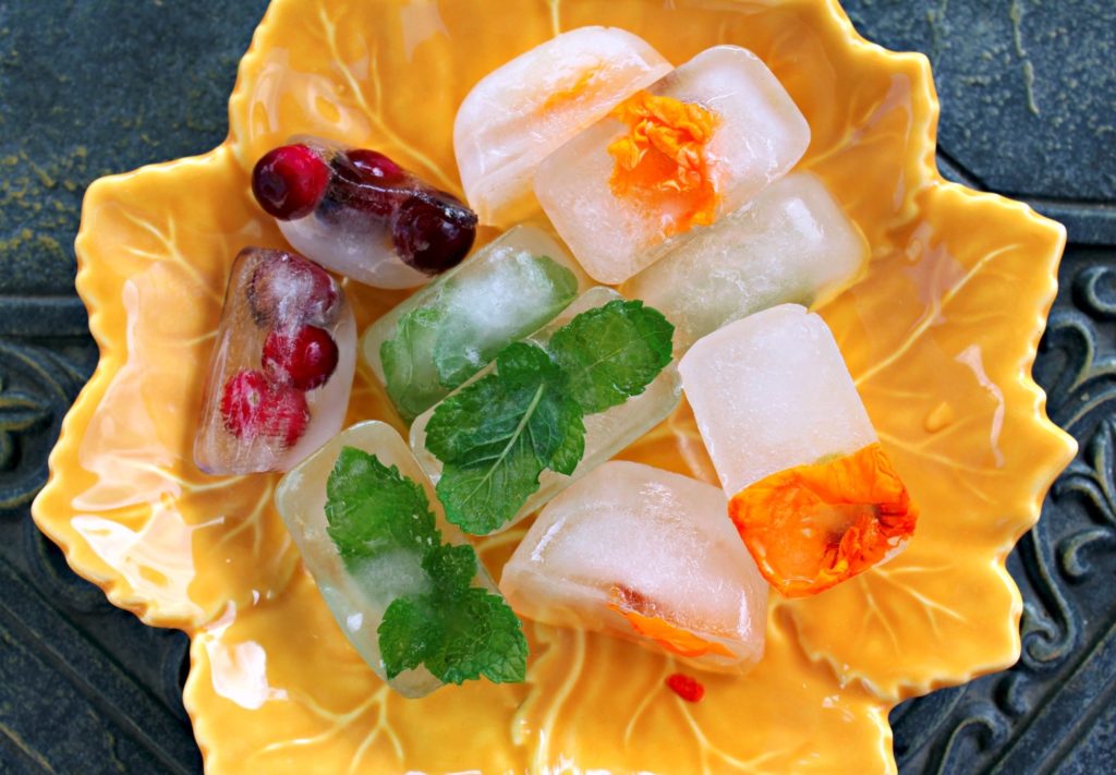 How to Make Floral, Fruit, and Herb Ice Cubes