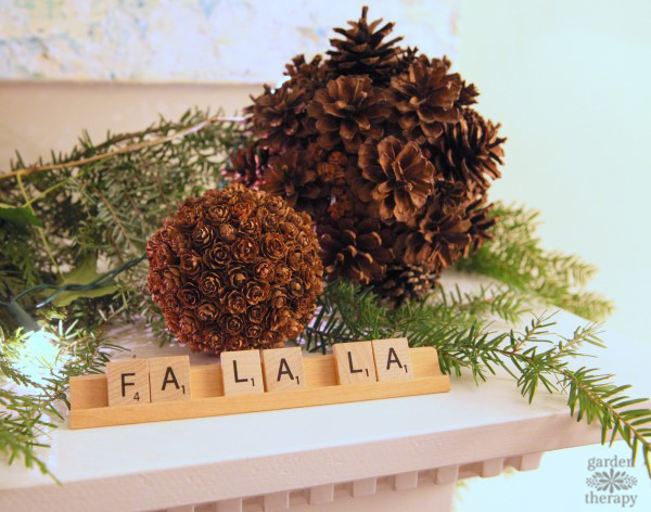 Make These Easy Pinecone Spheres - an easy nature project for festive holiday decor