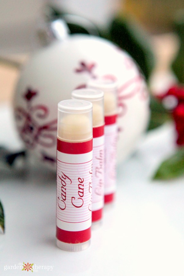 Homemade Candy Cane Lip Balm