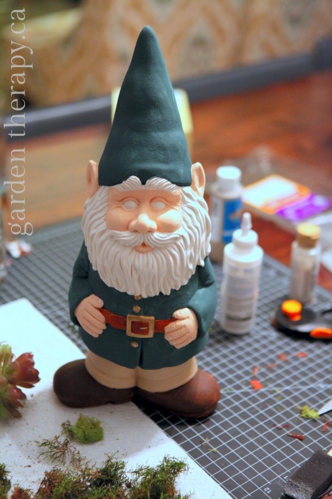 Painting the Ceramic Gnome