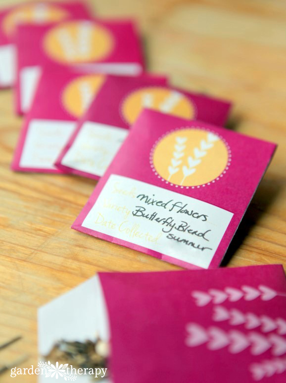 Tomato Seed Envelopes and Free Printable Label - Garden Therapy