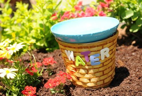 Gardening with Kids Easy DIY BirdBath Project