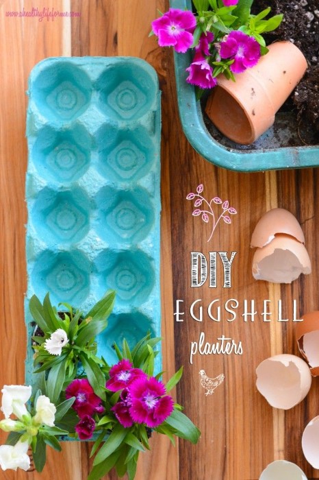 DIY Eggshell Planters #EarthDayProjects #DIY #Craft #Easter #Spring