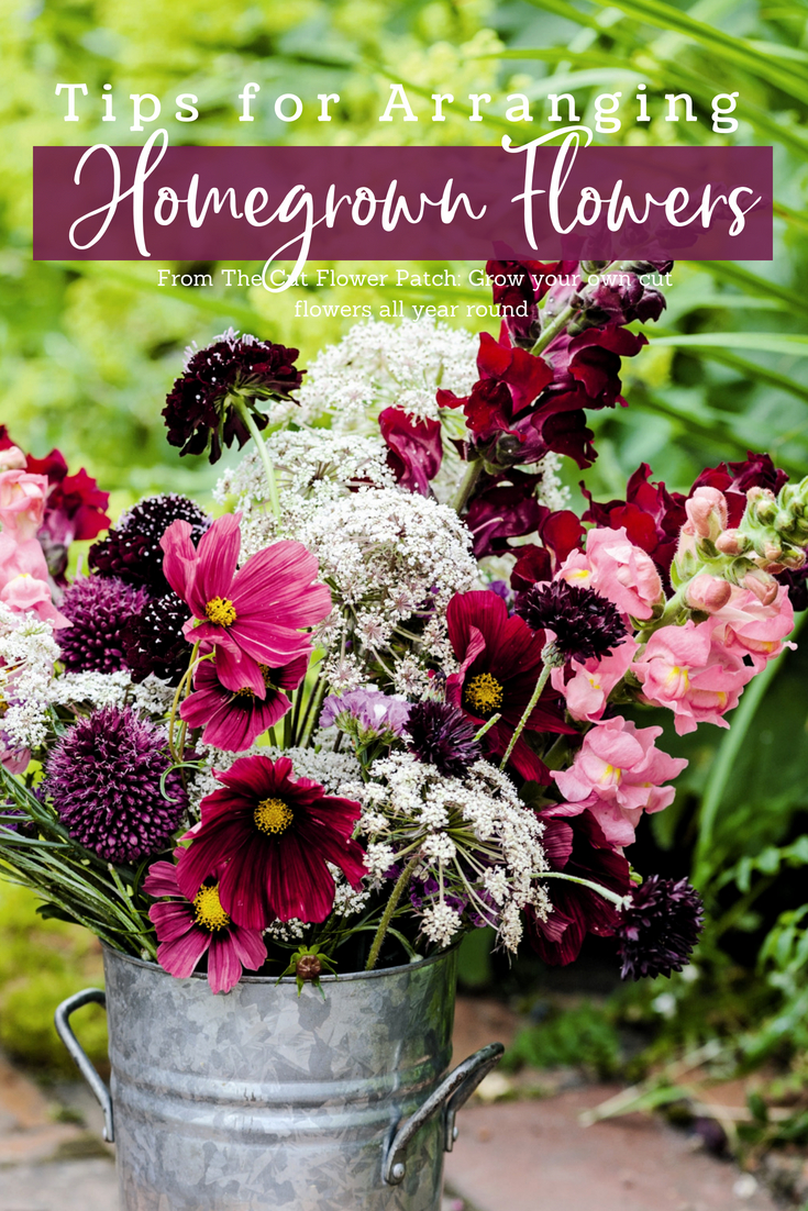 tips for arranging homegrown flowers