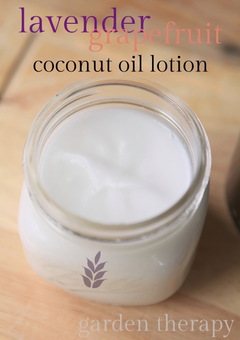 All Natural Lavender Grapefruit Coconut Lotion Recipe