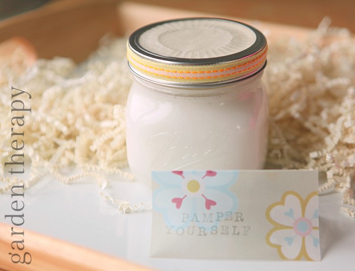 Homemade whipped coconut oil lotion recipe